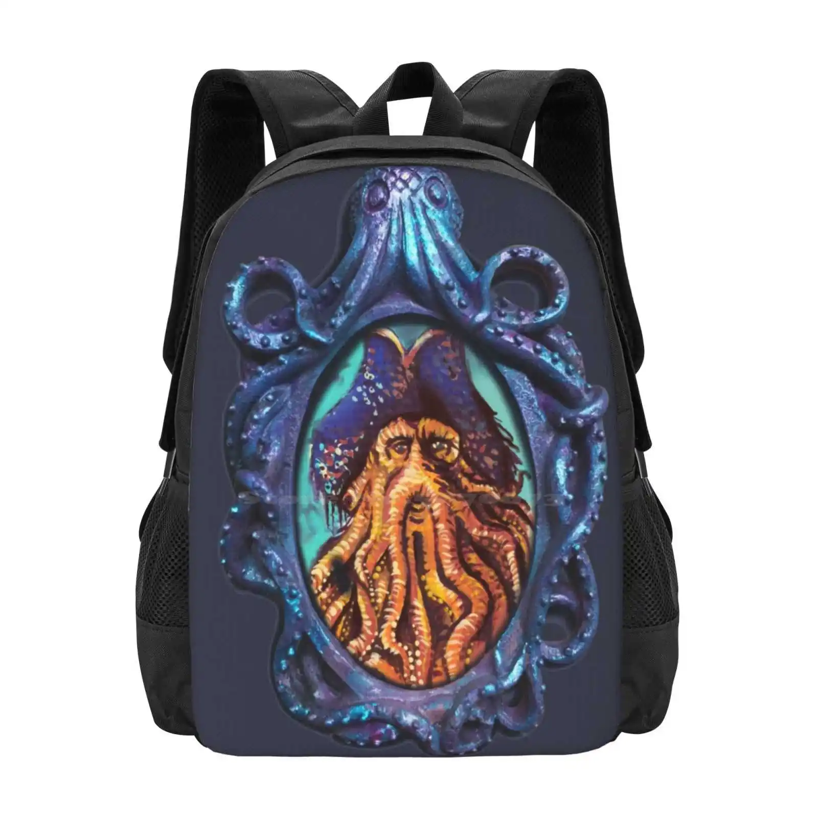 Pirate Octopus School Bags Travel Laptop Backpack Davy Jones