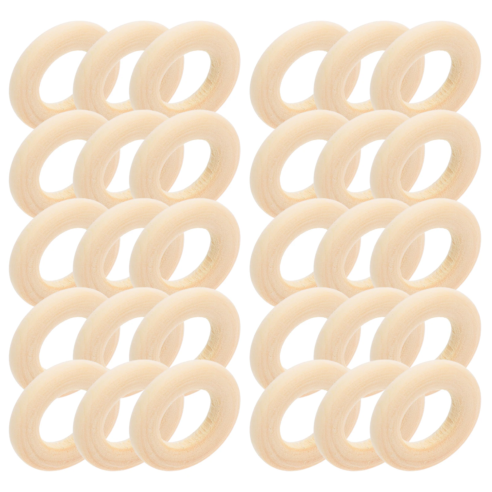 

50pcs Wooden Ring Craft Rings Circle Pendant DIY Bulk Circular Unfinished Wood Circles Jewelry Connector Lightweight Durable