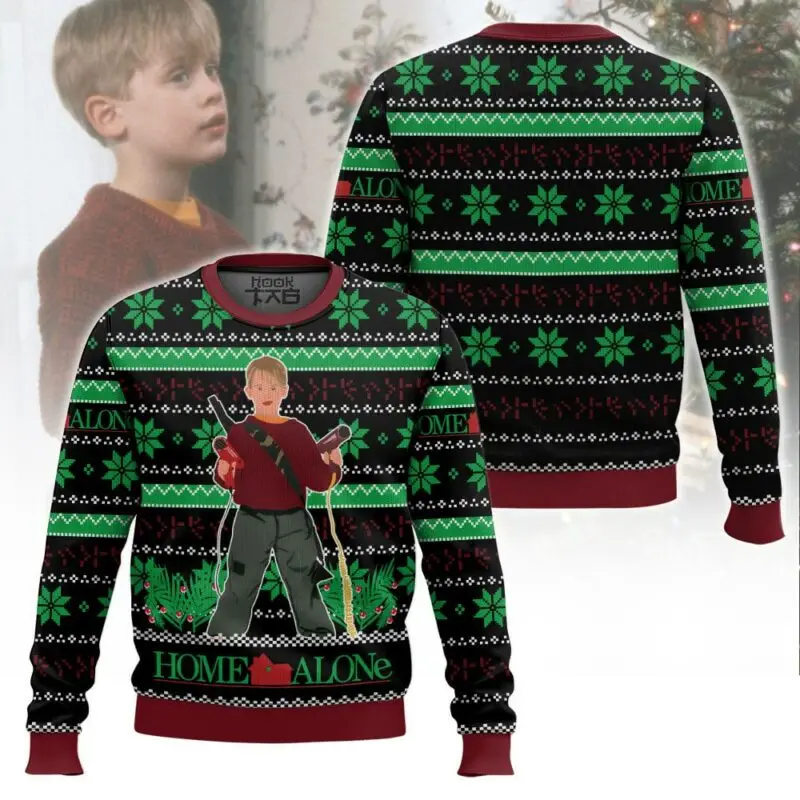 Kevin Ahh Home Alone Ugly Christmas Sweater Funny Holiday Party Pullover Plus Size Sweaters for Men Women Xmas Gift 2026