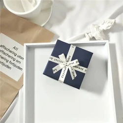 1Pc Letter Bow Jewelry Box Necklace Earrings Ring Valentine's Day Gift Box Elegant Upscale Display Storage Package Supplies