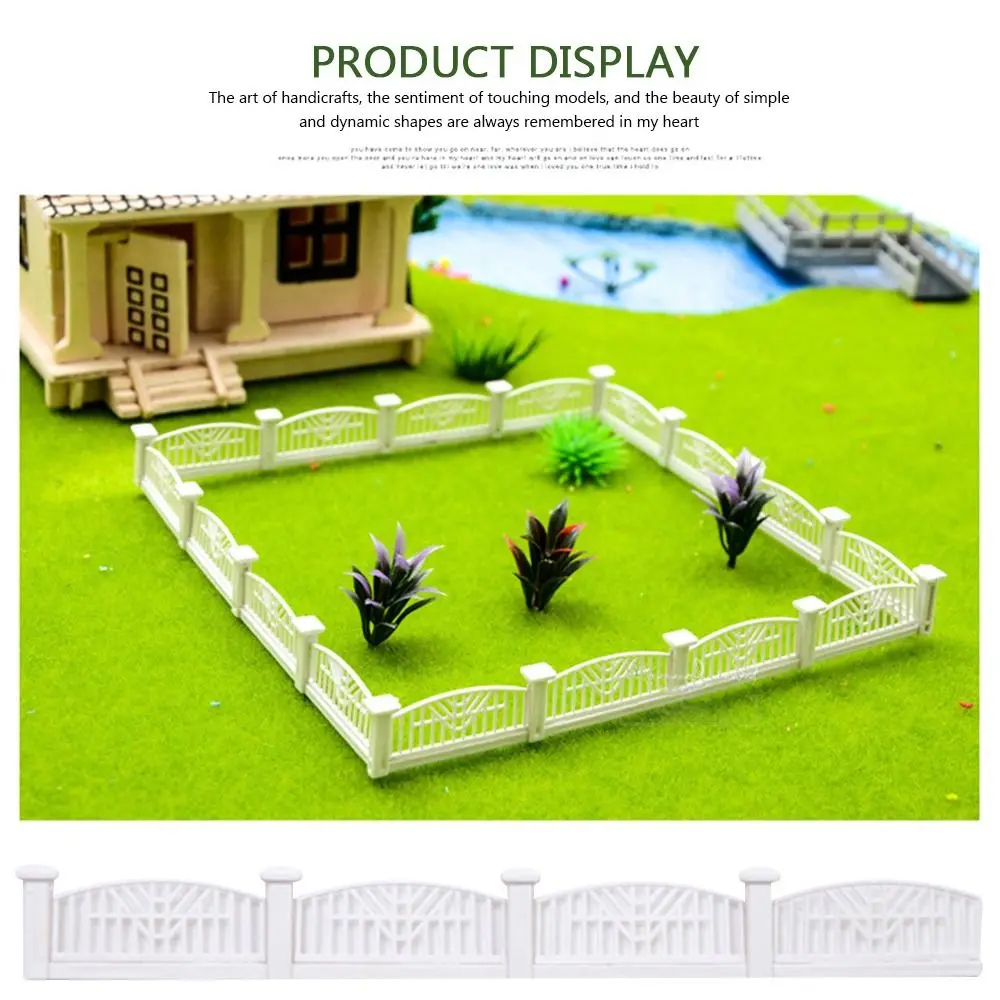1:200 Scale Model Railway Building Multi Colorful White Color Model Railway Fence HO Scale 100cm Length Architectural Model