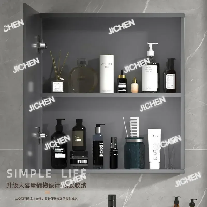 ZQT Smart Storage Mirror Cabinets For Rental Houses Simple Layered Partition Cabinet Modern Creative Storage Locker For Entrance