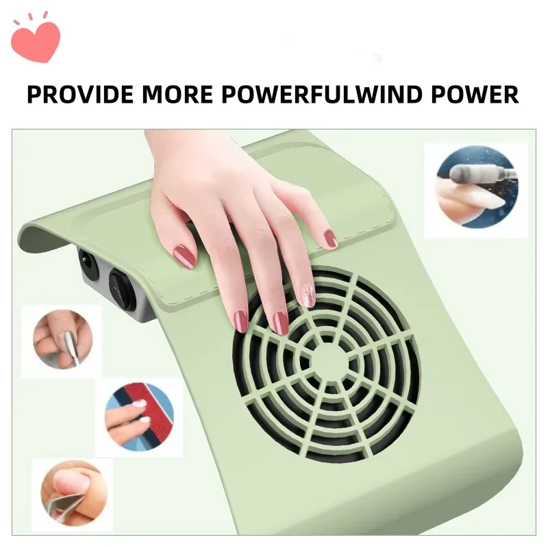 

YIKOOLIN Nail Dust Collector for Acrylic Nails Vacuum Machine 80W Adjustable Electric Cleaner Nails Filter for Manicure