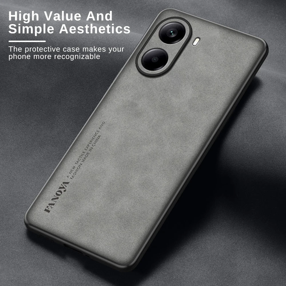 Poko Little X7Pro X 7 Pro Case Sheepskin Leather Back Cover For Xiaomi Poco X7 Pro 5G Lens Protector Shockproof Coque PocoX7Pro