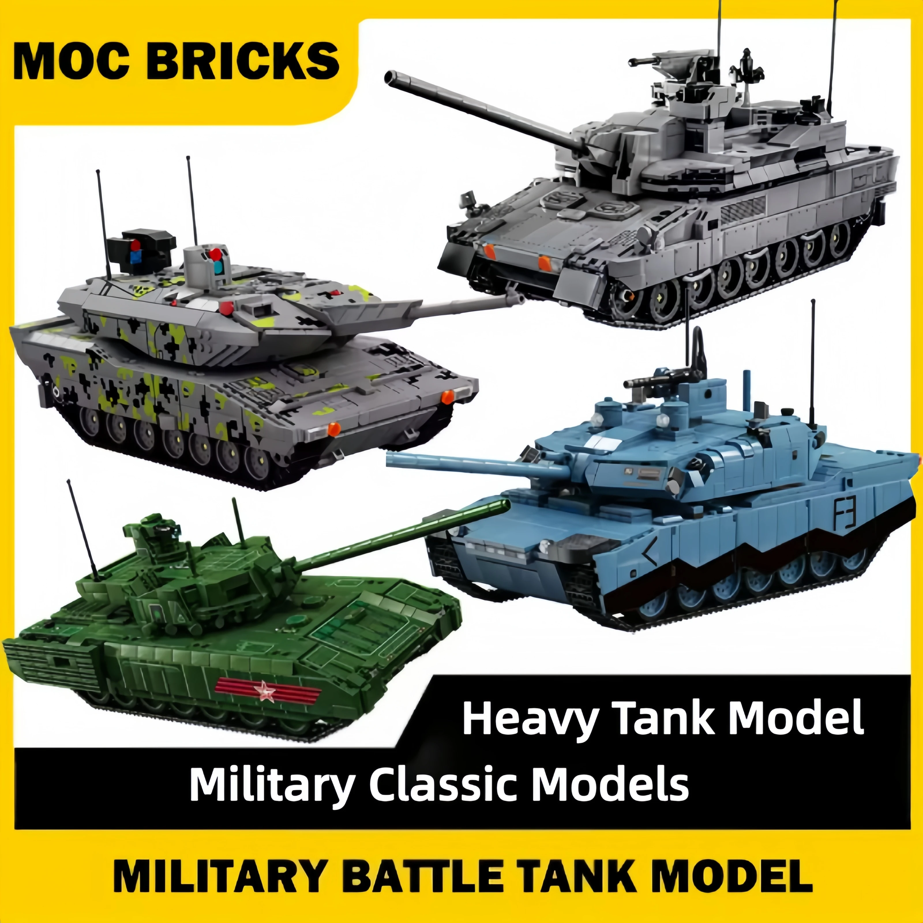 

Military Kf-51 Embt Battle Tank Building Block Set Army Abrams X T-14 Tank Model Bricks Desktop Decoration Boys Toy Gift