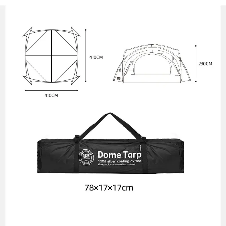 ShineTrip Multi Functional Outdoor Large Camping Tent Equipment Rainproof and Sunscreen Tent Spherical Sunshade Camping Tent