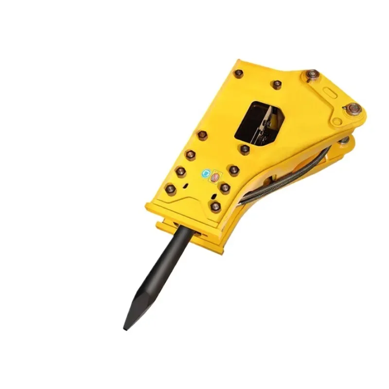 Excavator Hydraulic Breaking Hammer Triangular Rock Drilling Gun Hammer Excavator Attachment Mining Tunneling Tools