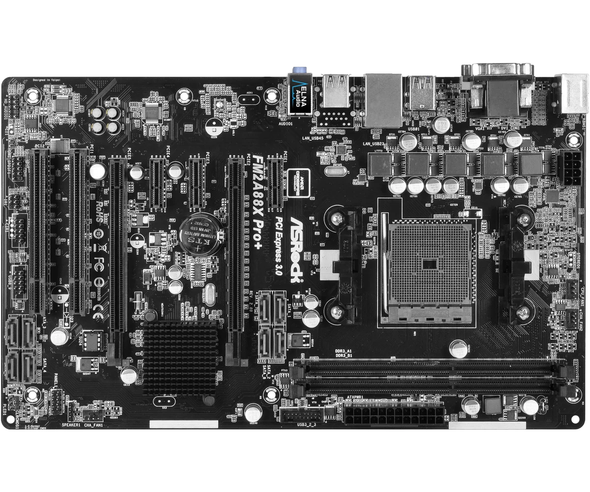 ASROCK FM2A88X PRO+R2.0 Motherboard AMD A88X Socket FM2+ FM2 DDR3 32GB support A8 Pro AD760 A10 AD679 A6 AD540 A4 AD6300 ATX