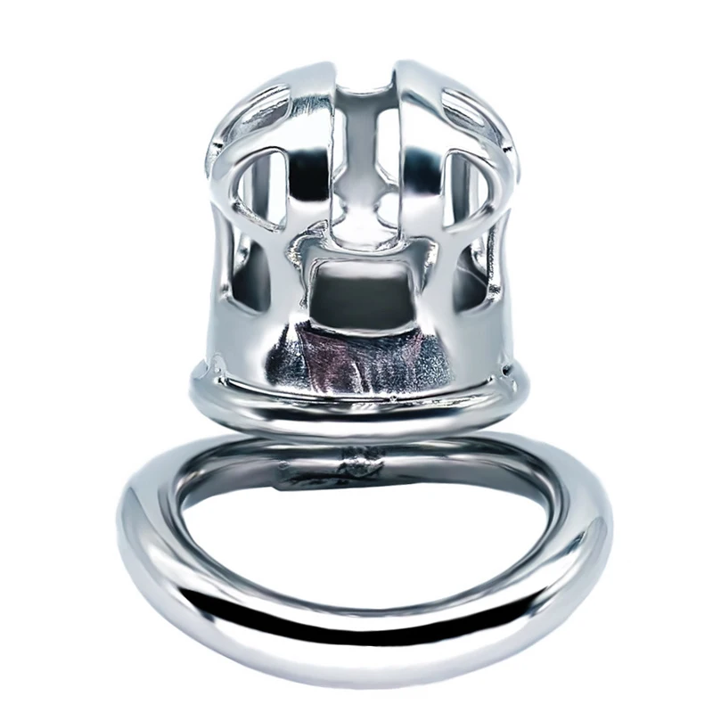 FRRK Cobra Curve Male Chastity Cage with Strap Belt f or Couple BDSM Sexy Shop Metal Cock Rings Adult Toys Men Sex Tool