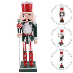 25Cm Wooden Wooden Nutcracker Nutcracker Soldier Christmas nament Home Decor Figurine Holiday Craft Garden Decoration