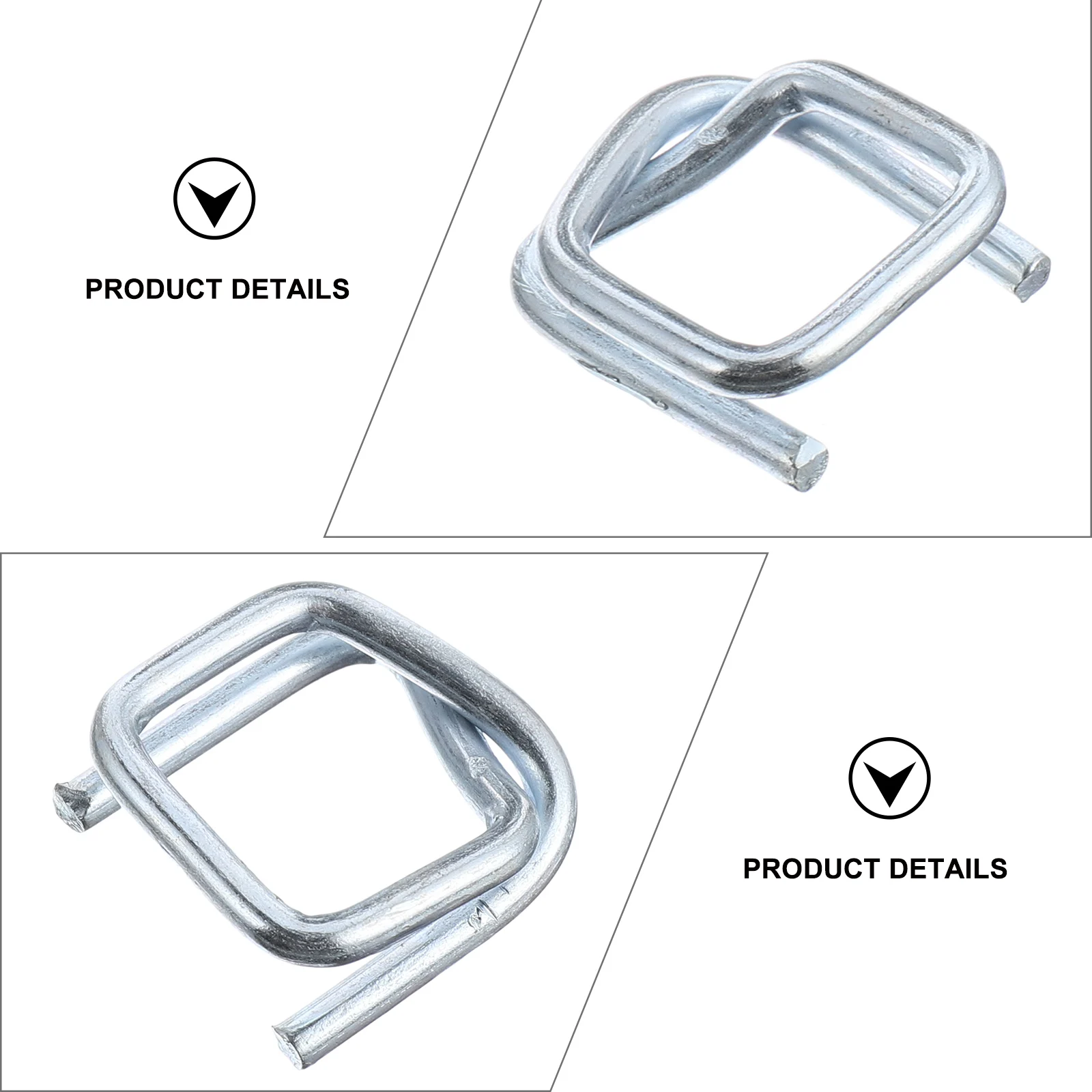 

100 Pcs Galvanized Packaging Buckle Cord Buckles Package Fixing Ring Regulator Metal Cross Strap Adjuster