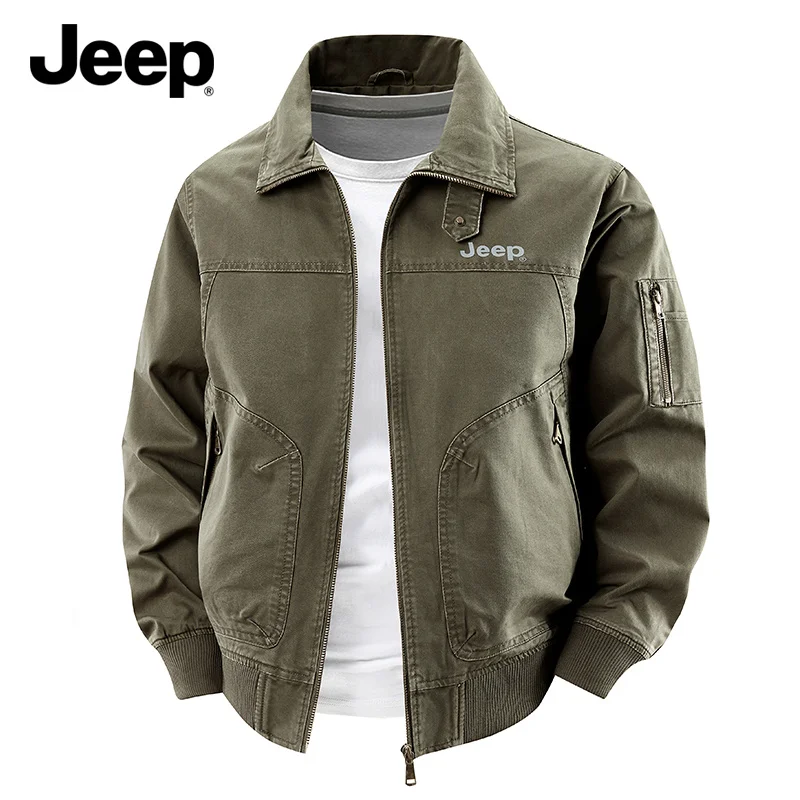 

Мужская классическая американская куртка Jeep, уличная куртка-пальто, прочная, для весны и осени
