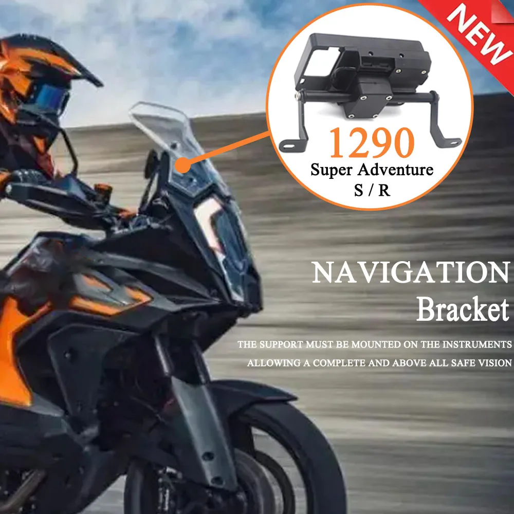 

Новый мотоциклетный навигационный кронштейн, монтажный адаптер, кронштейн, держатель для мобильного телефона с GPS для 1290 Super Adventure S/R 2017-2022