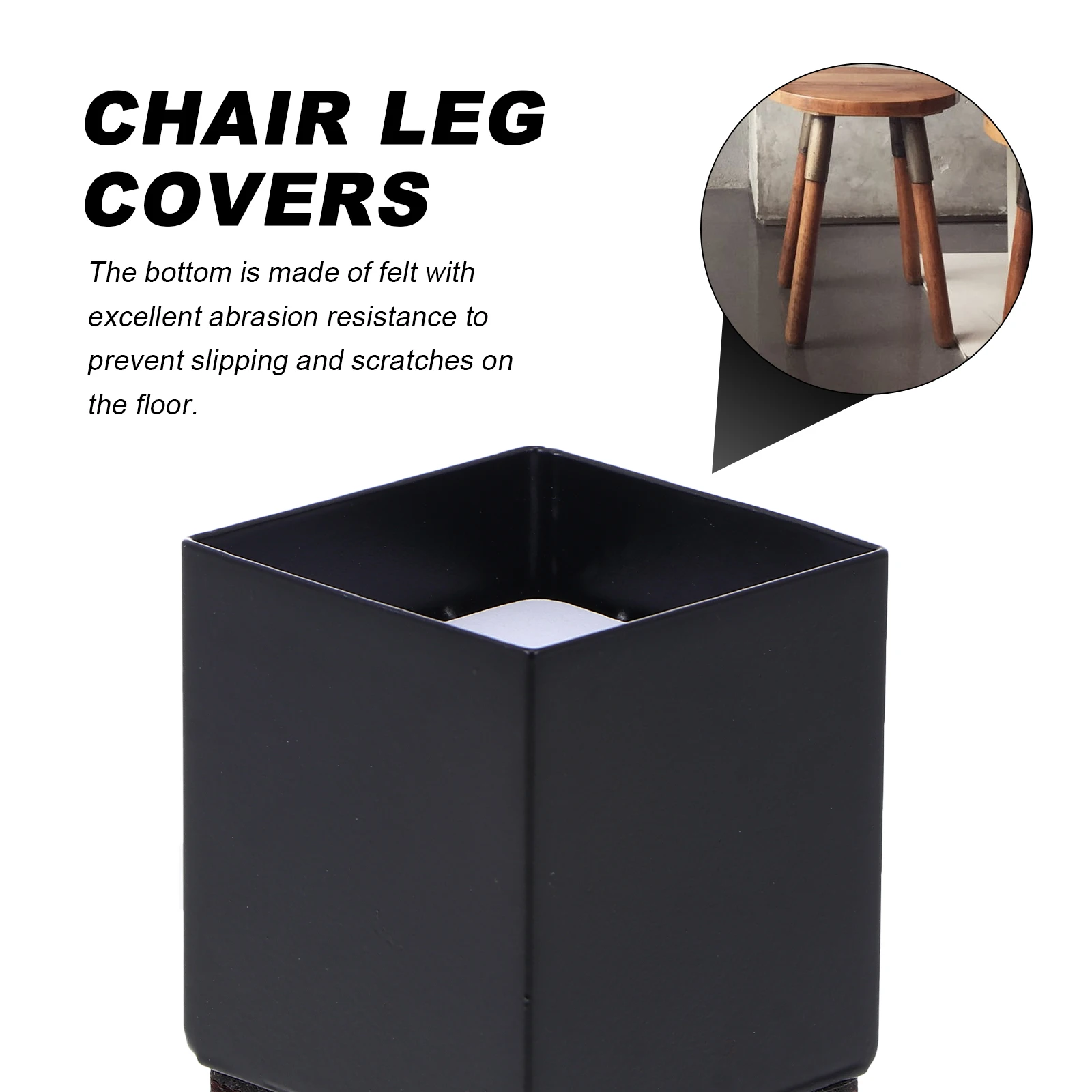 

2PCS Table Feet Riser 4x4cm Brown Furniture Foot Pad Desk Sleeve Height Adjustment Chair Leg Covers Wear Resistant Felt Material