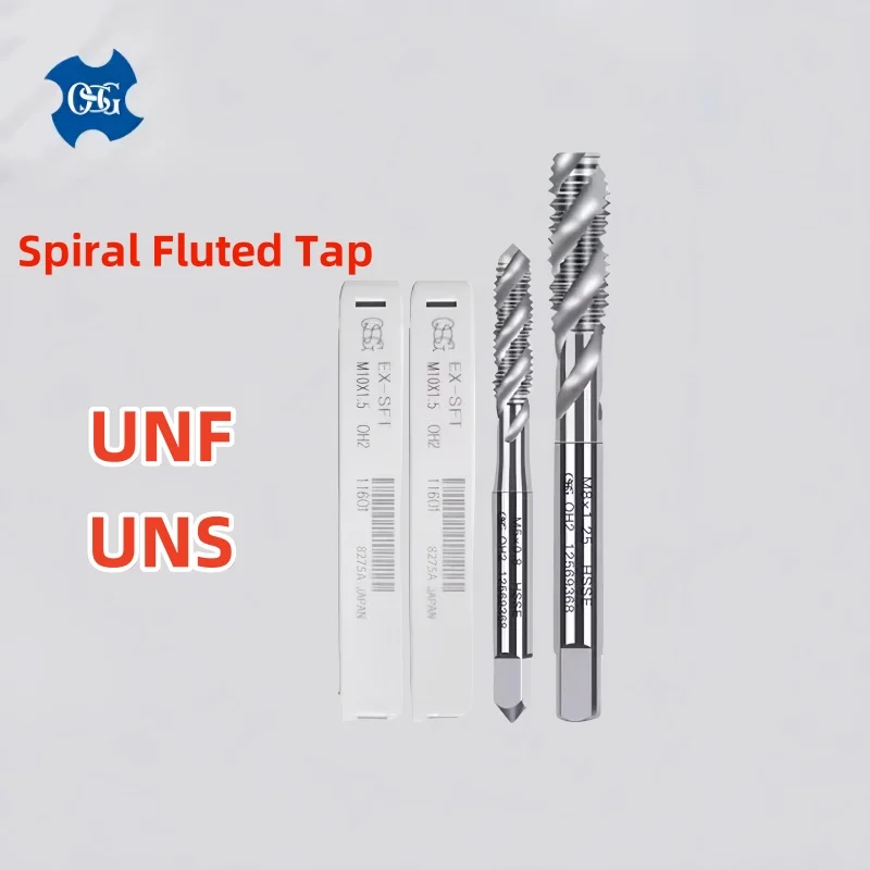 

1PCS OSG American Spiral Fluted Tap UNS UNF 0-80 2-56 3/16-32 10-32 1/4 3/16 12-32 5-44 4-48 8-36 Fine tooth blind hole tap