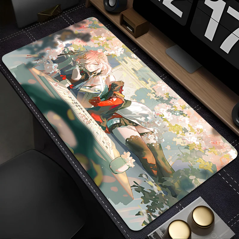 

Mousepad Laptop Office Cabinet Keyboard Pad PC Desk Mat Large HD Mouse Pad Non-slip Rubber Wuthering Waves Changli Extended Pad