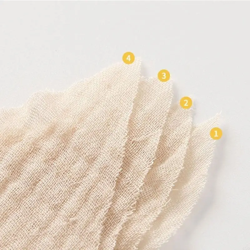 Q22D Baby Feeding Drool Bibs 4-layers Cotton Gauze Saliva Towel Bandana Burp Cloth