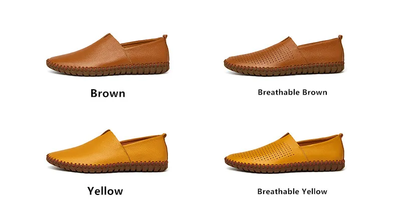 Mode männer Fahren Schuhe Handgemachte Leder Männer Müßiggänger Weiche Atmungsaktive männer Casual Schuhe Zapatillas Hombre Große Größe 38-48 – Detail 4