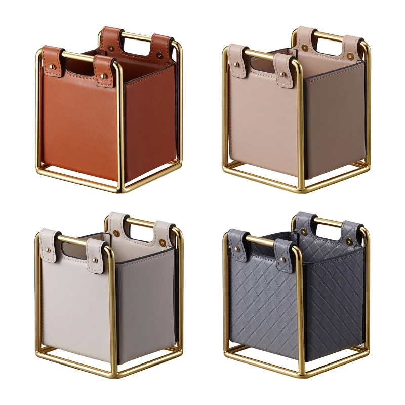 

Настольный органайзер для хранения, коробка-контейнер из искусственной кожи, держатель для пульта дистанционного управления, для