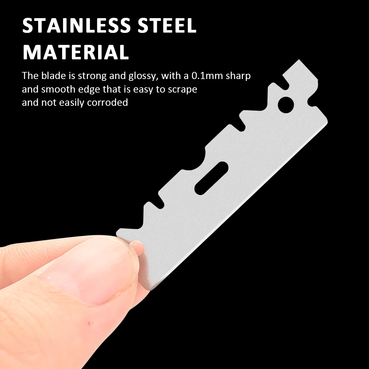

100PCS Single-sided Razor Blades Men's Safety Shaver Stainless Steel Manual Razor Blade Barbershop Styling Shaving Supplies