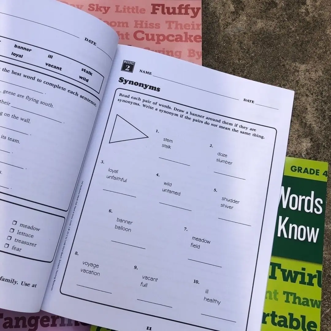 6 Books/Set 240 Vocabulary Words Kids Need To Know Grade English Reading Books English Vocabulary Workbook