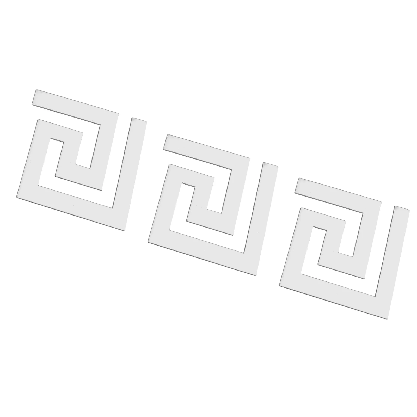 Multi functional 10pcs Acrylic Mirror Waist Line Building Border Edge Strip Wall Sticker for Versatile Decoration