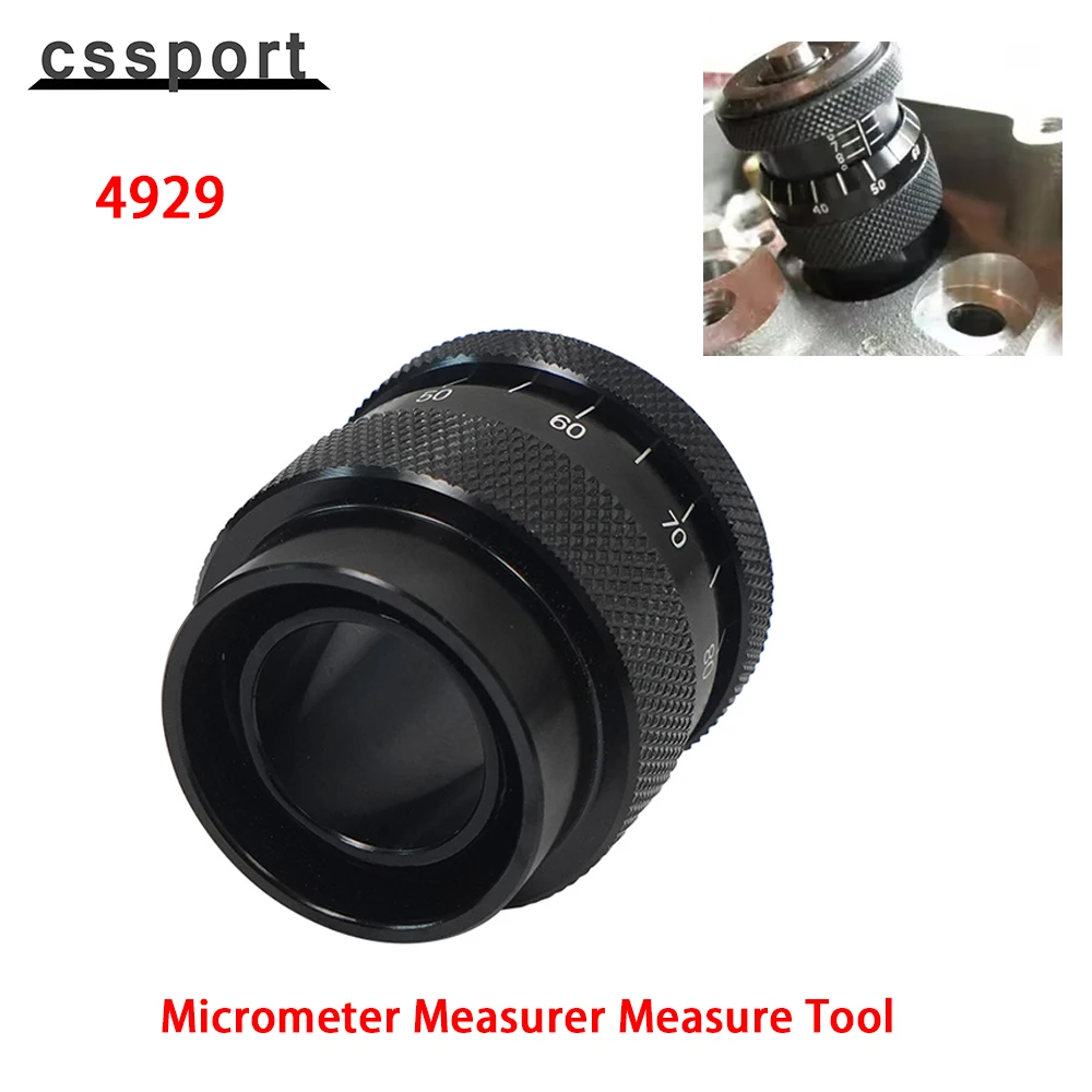 

4929 Микрометр высоты клапанной пружины, измерительный инструмент для большинства двигателей V8, черный штангенциркуль высоты пружины клапана