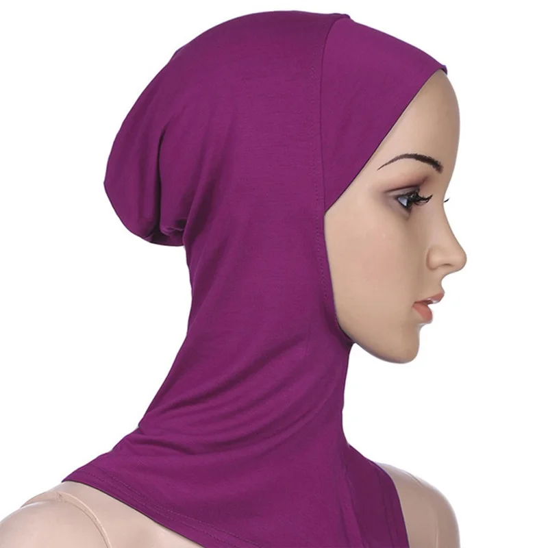 Instant Jersey Hijab Solid Undercap Hijabs For Woman Muslim Women Hijab Inner Cap Full Cover Head Wraps Scarf Islam Turban Hat