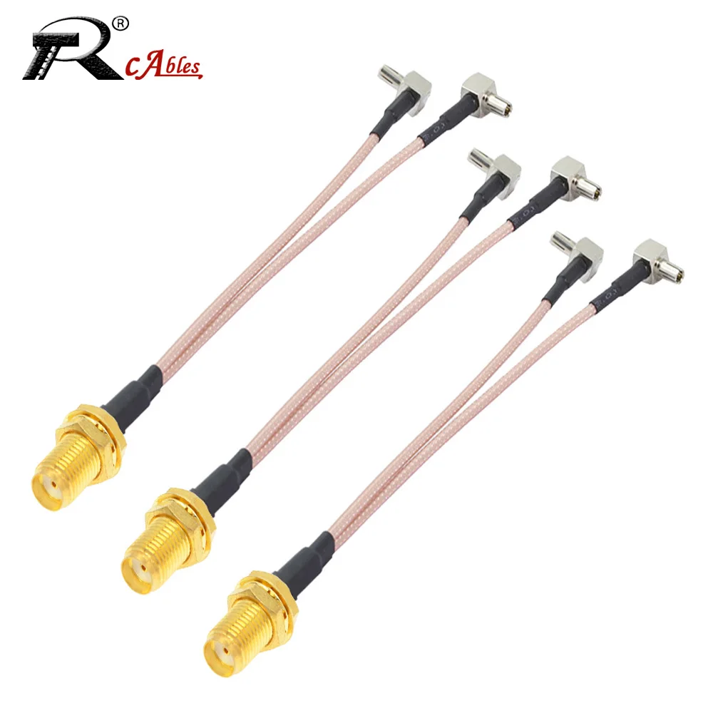 SMA Femaleto 2xCRC9/SMA/TS9 Male Connector Y Type Splitter Combiner Jumper Cable Pigtail RG316 Cable for 4G Antenna Modem router