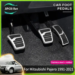 Car Foot Pedal Pad Cover For Mitsubishi Pajero Accessories Montero Shogun V20 V60 V73 V77 V80 V87 V93 V97 1991~2021 Car Pedals