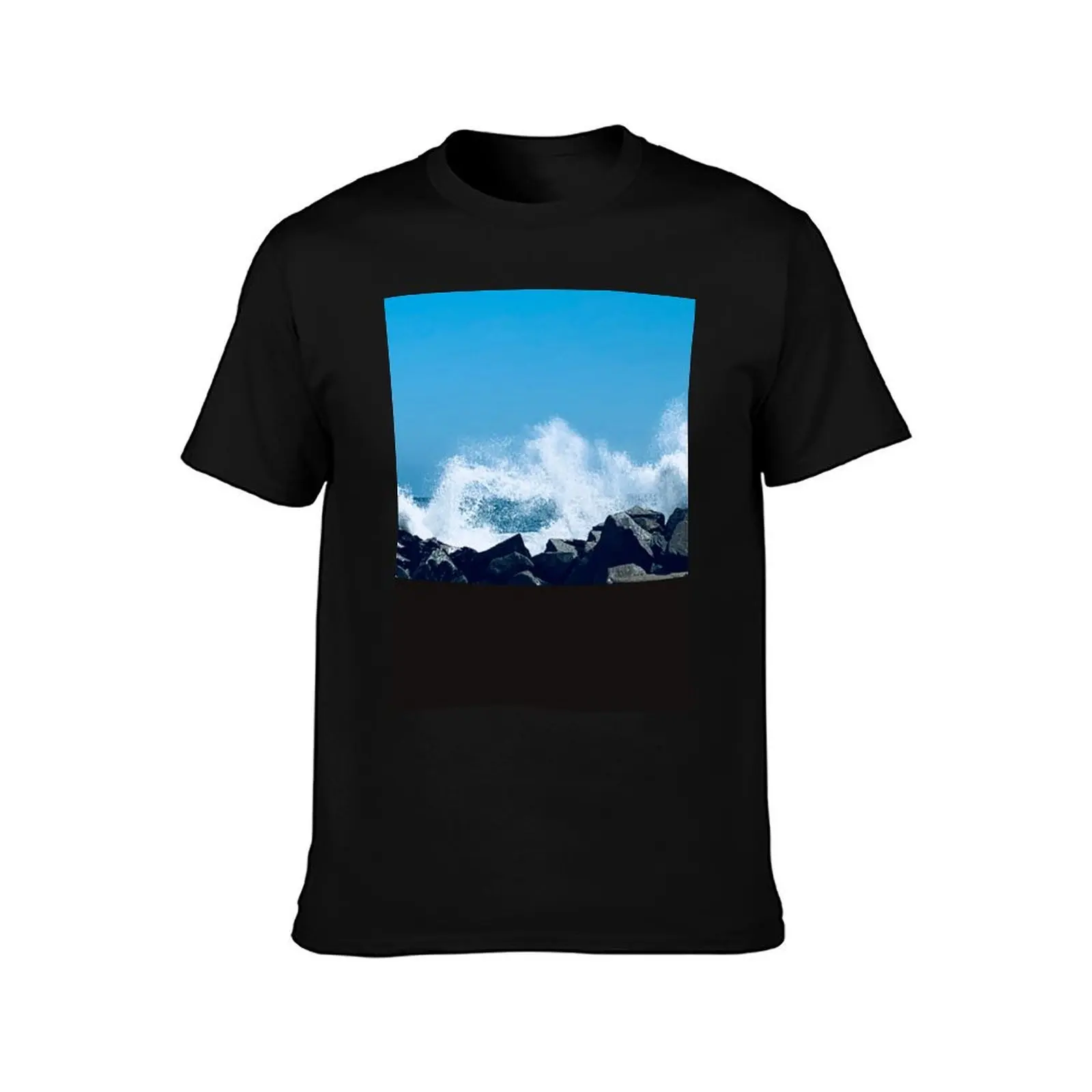 WAVE VIBES !!! T-Shirt Stain Resistant Casual Tee T-Shirt