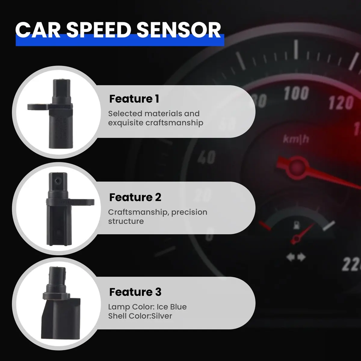 

#27T Automotive Parts & Accessories,ABS Sensor Speed Sensor for Ford Focus Mazda 3M5T2B372BC 3M5T2B372BB (black)