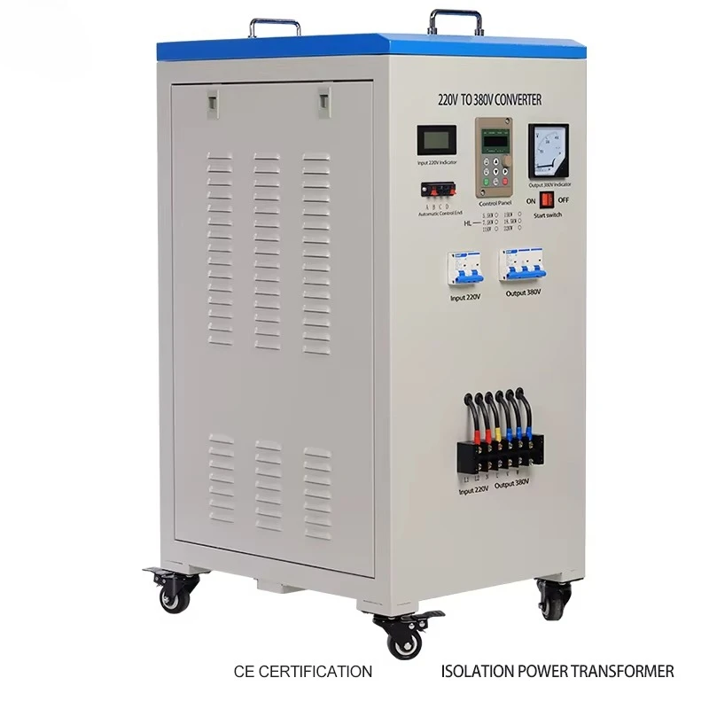 

HL100Series 22KW 30KW 37KW 45KW Single Phase 220V to Three Phase 380V 50HZ/60HZ Single Phas Power Frequency Transformer