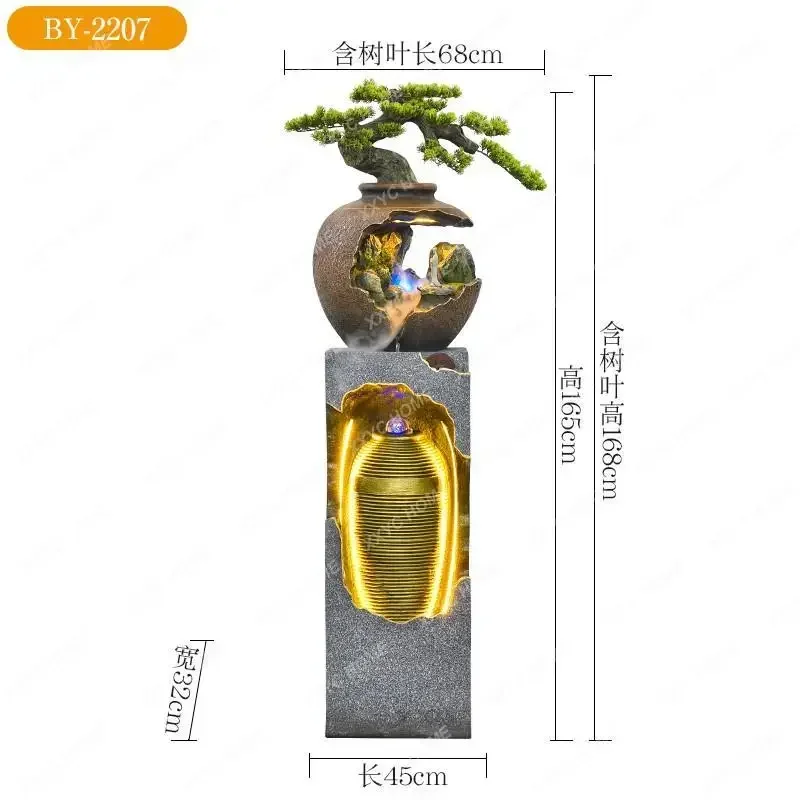 Chinese rockery opening circulation flow screen water curtain wall opening gift lucky living room ornament