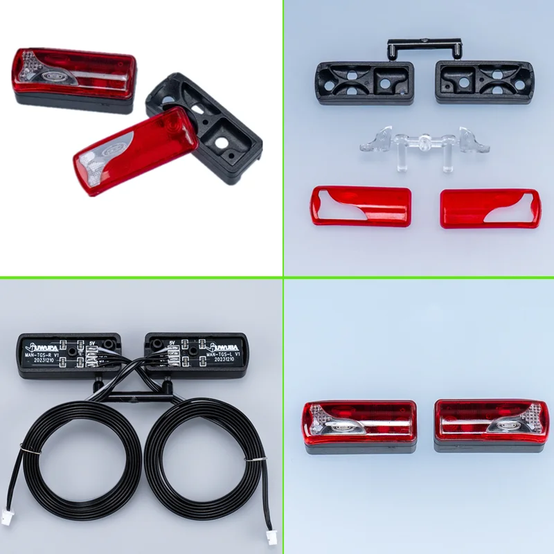 Symulacja LED - tylne światło do ciężarówki RC Tamiya w skali 1:14 SCANIA 770S R620 VOLVO BENZ Arocs MAN TGX - akcesoria samochodowe