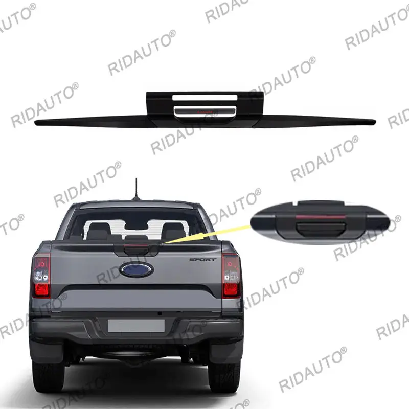 

Matte Black Tailgate Handle Cover Sticker Rear Door Decoration Decorative For FORD RANGER 2022 2023 2024 XLS XLT SPORT WILDTRAK