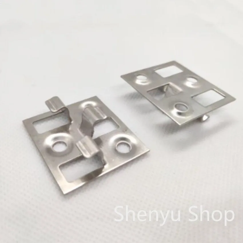 100Pcs 7-9mm Stainless Steel Square Hidden WPC Bamboo Decking Clip Bracket Fastener Outdoor Flooring Connector with Seam Buckle