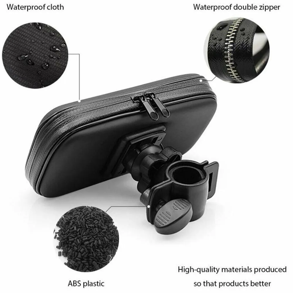 Durable Scooter Bicycle Motorcycle Phone Holder Cellphone Bag Bike Mount Waterproof Phone Case For Samsung iPhone