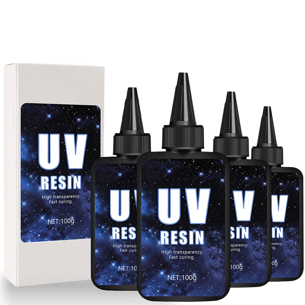 

UV resin kit -100-500g upgraded hard crystal transparent resin, used for earrings, pendants, and craft jewelry production