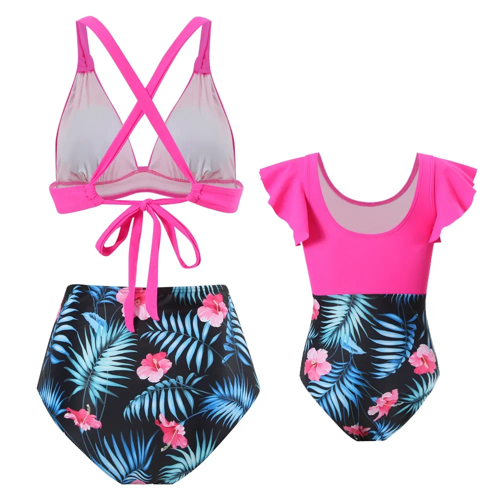 Mommy and Daughter Matching Clothes Women's 2025 New Bikini Set Baby Girls One-piece Swimsuit  Mother and Daughter Swimwear