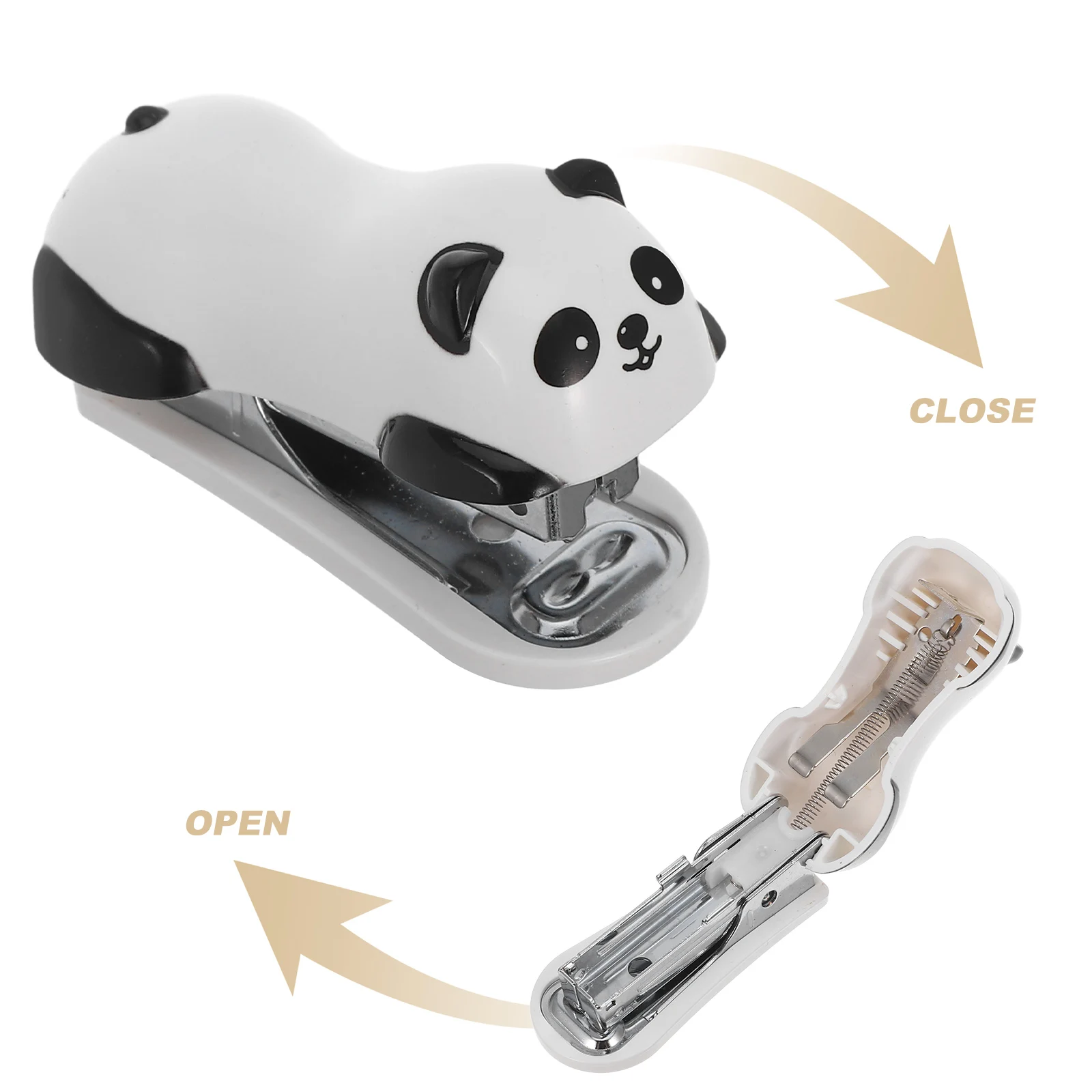 Uroczy zszywacz biurkowy w kształcie pandy, przenośny, plastikowo-metalowy zszywacz do papieru, idealny do artykułów biurowych, na prezent, do dekoracji.