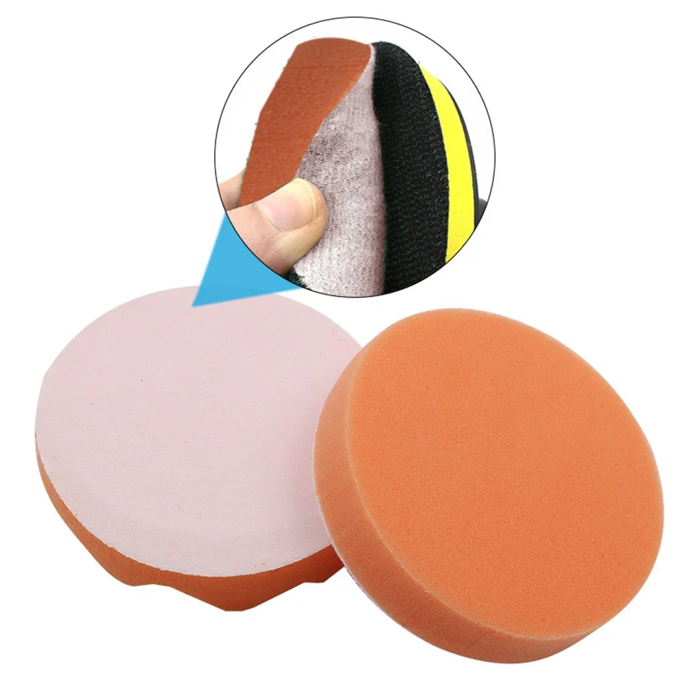 1PC 3-7inch Waxing Pad Sponge Polishing Foam Adhesive Pads For RO/DA Car Polisher Replacement Parts Power Tools Accessories