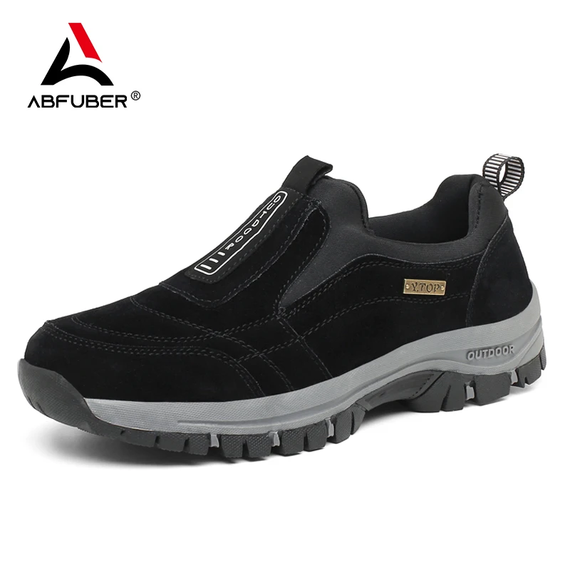 Zapatillas de deporte para hombre, zapatos informales antideslizantes, transpirables, de cuero de gamuza, para caminar, gran oferta, otoño