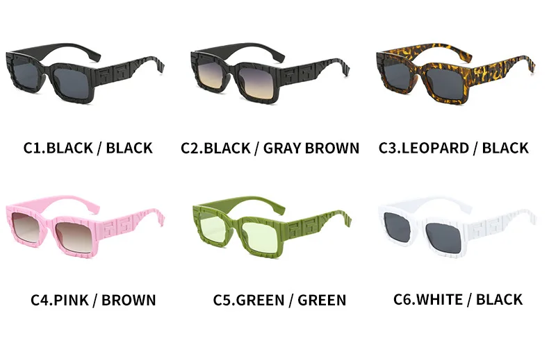 Personalisierte Sonnenbrille mit quadratischem Charakter, literarische Jelly-Farbe, Hipster-Street-Style-Sonnenbrille, Alltagsaccessoires für Damen – Detail 6