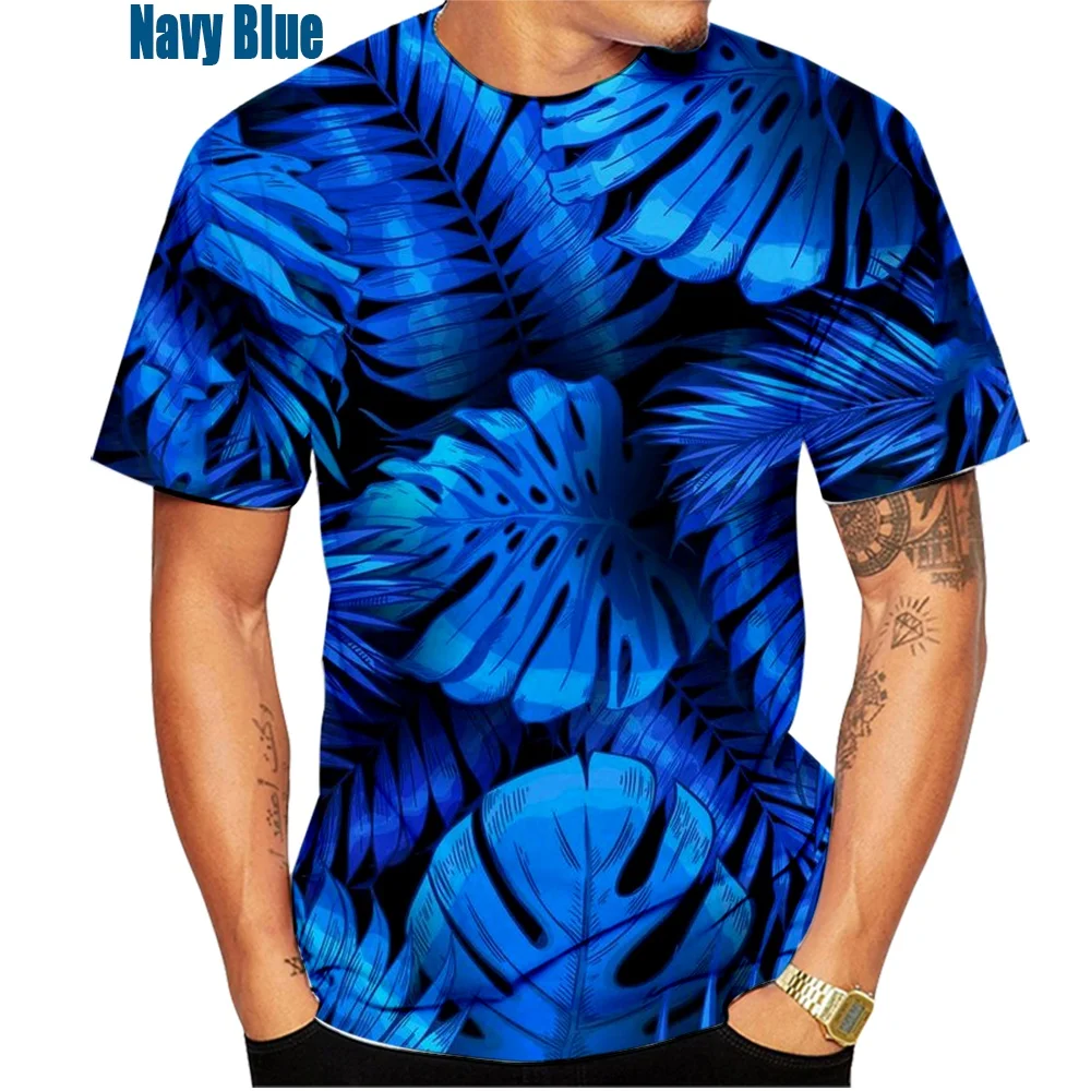 Men\'s Hawaiian Shirt Short-Sleeved 3d printed Palm Motif unisex top tee shirt