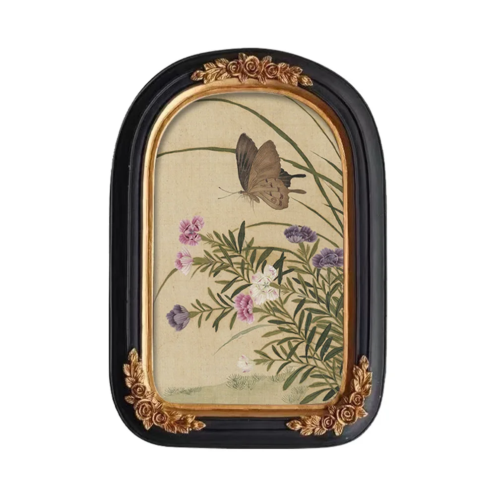 

Middle Ancient, Small, Classical and Retro Decorative Painting Method: Plant, Flower, Arch Frame, American Hanging Painting