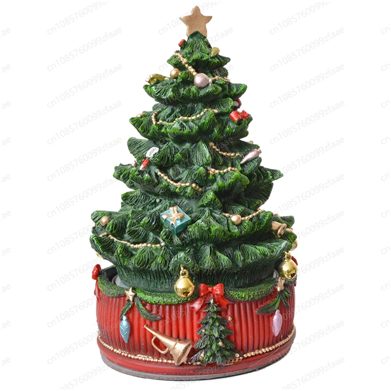 

Christmas tree rotating clockwork music box Christmas decorations gifts