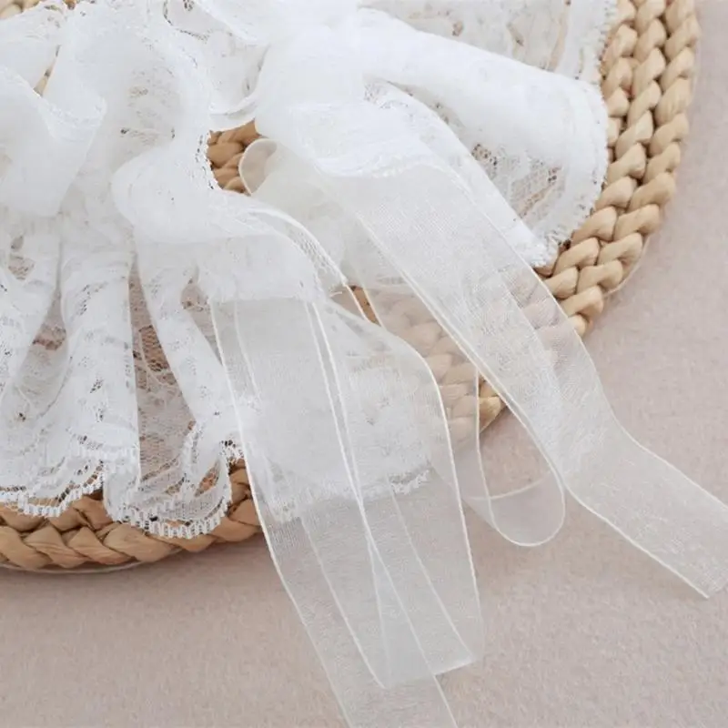 طبقة مزدوجة من الدانتيل طوق قابل للفصل مع الأصفاد خط العنق قابل للتعديل كم مجموعة Y166 #2