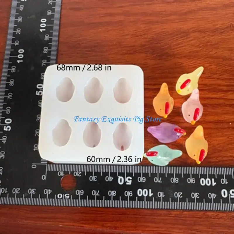 أداة خبز مدمجة على شكل فرخ، آمنة للطعام، ملمس من السيليكون، سهلة التنظيف، قوالب حلوى مبتكرة للاستخدام اليدوي #6