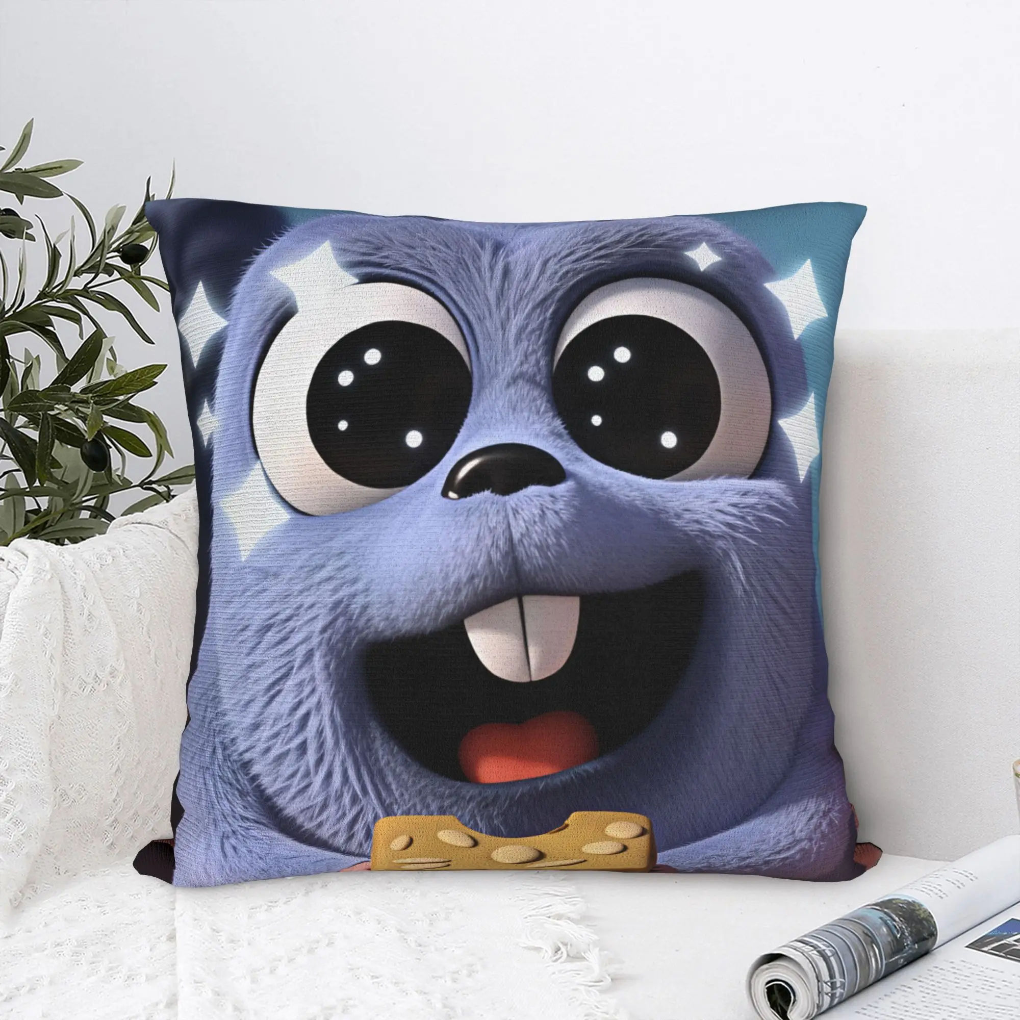 Grizzly and Lemmings Pillow Cover  Cute Funny Pillow Case For Chair Sofa Home Decoration Cushion Cover Square Pillowcases